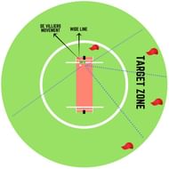AB de Villiers' target zone against leg spin and slow lef-arm spinners